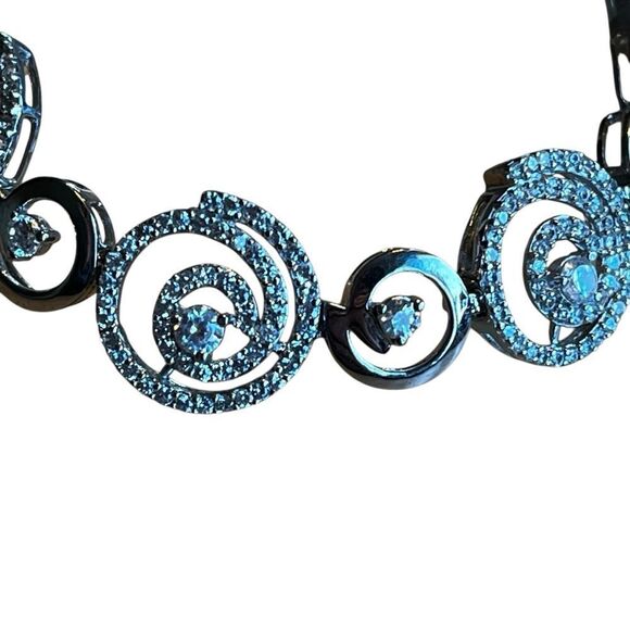 bracelet silver - 925 stamped see clasp and rhinestone for all occasions - Picture 3 of 8